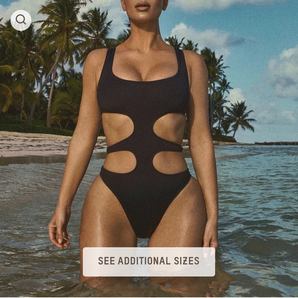 NWT SKIMS swim tank monokini in orche - Picture 2 of 12